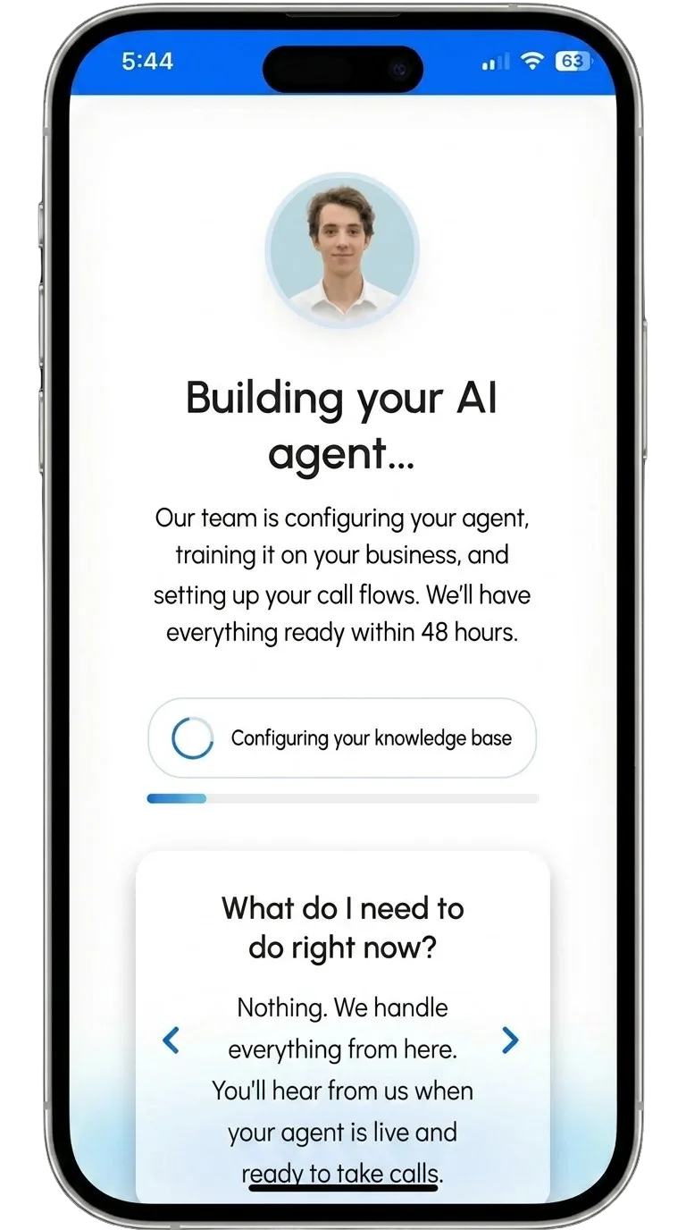We build and configure your AI agent